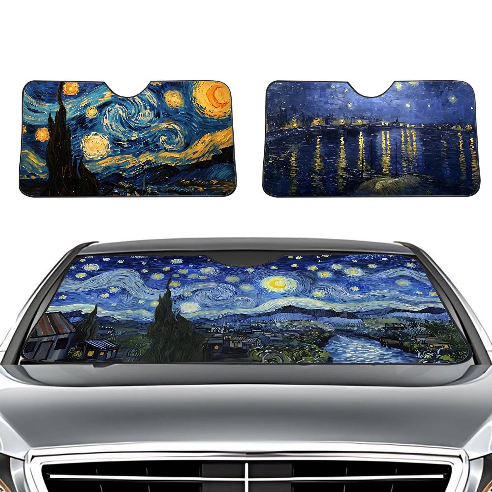 Noite estrelada v-van g-ghh pá - Windshield Sun Shade avaliação e preço