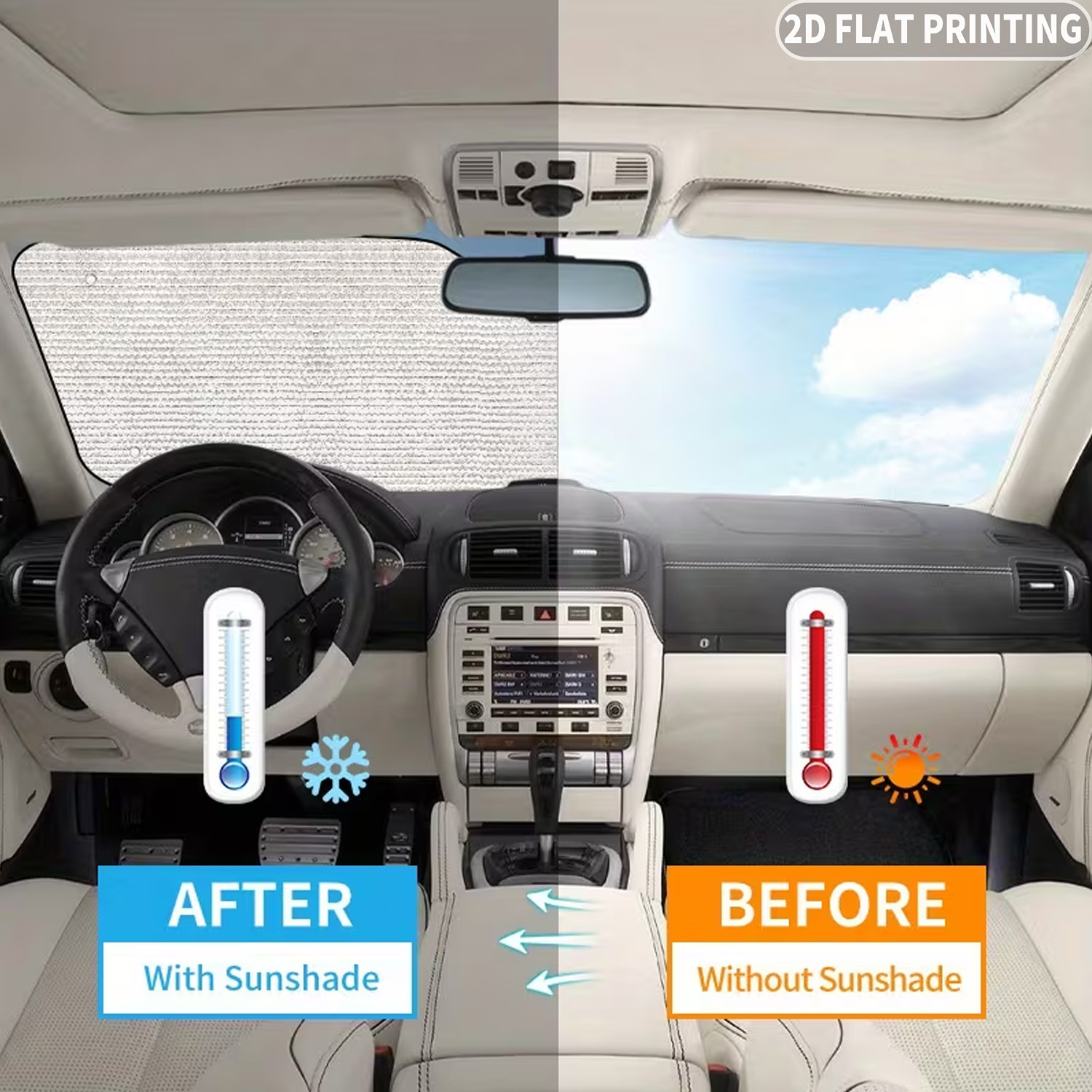 Protetor solar universal para  - Windshield Sun Shade avaliação e preço